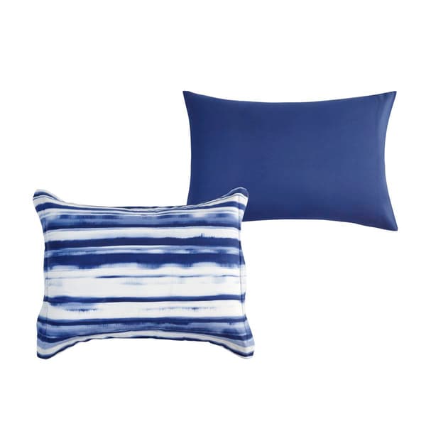 Spirit Linen Home&#8482; 8pc Bed-in-a-Bag Blue Stripe Comforter Set