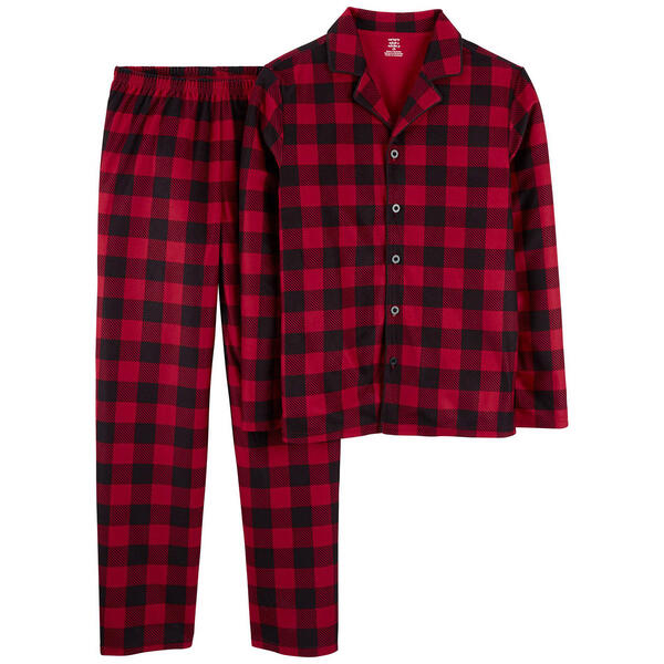 Girls Carter''s&#40;R&#41; 2pc. Buffalo Check Coat Pajama Set - image 