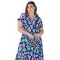 Plus Size 24/7 Comfort Apparel Butterfly Print Empire Waist Dress - image 3