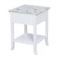Convenience Concepts American Heritage Marble End Table - White - image 6