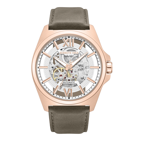 Mens Kenneth Cole New York® Automatic Tan Watch - KCWGX0065101 - image 