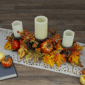 Northlight 21in. Fall Harvest Leaves & Pumpkins Candle Holder - image 2