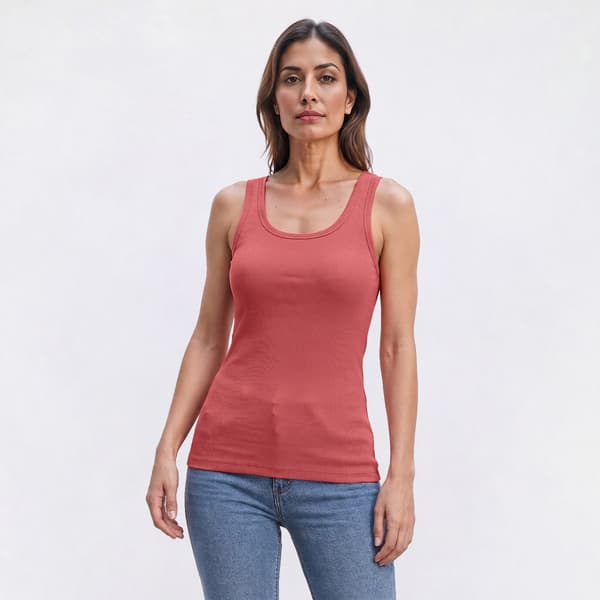 Womens Architect® 2x2 Ribbed Solid Tank Top