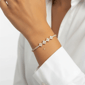 Saffron 18kt. Gold Plated Gold CZ Flower Bracelet - image 2