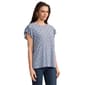 Petite Jones New York Short Flutter Sleeve Geometric Blouse - image 3