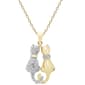 Accents by Gianni Argento Diamond Accent Double Cat Pendant - image 1