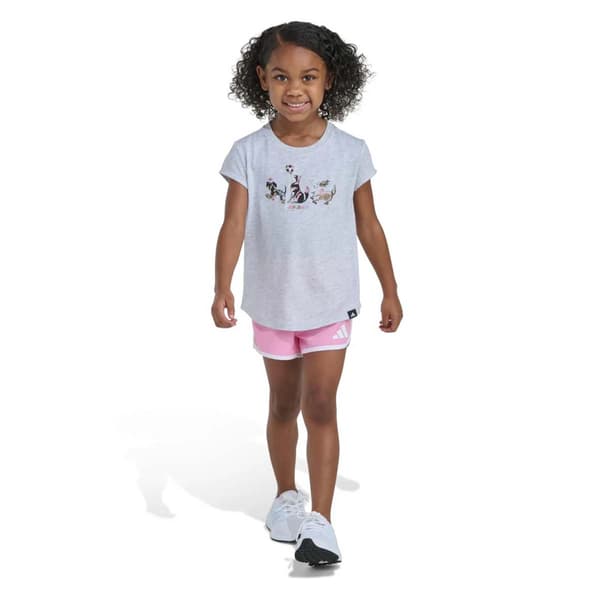Toddler Girl adidas(R) Cap Sleeve & Shorts Set - image 