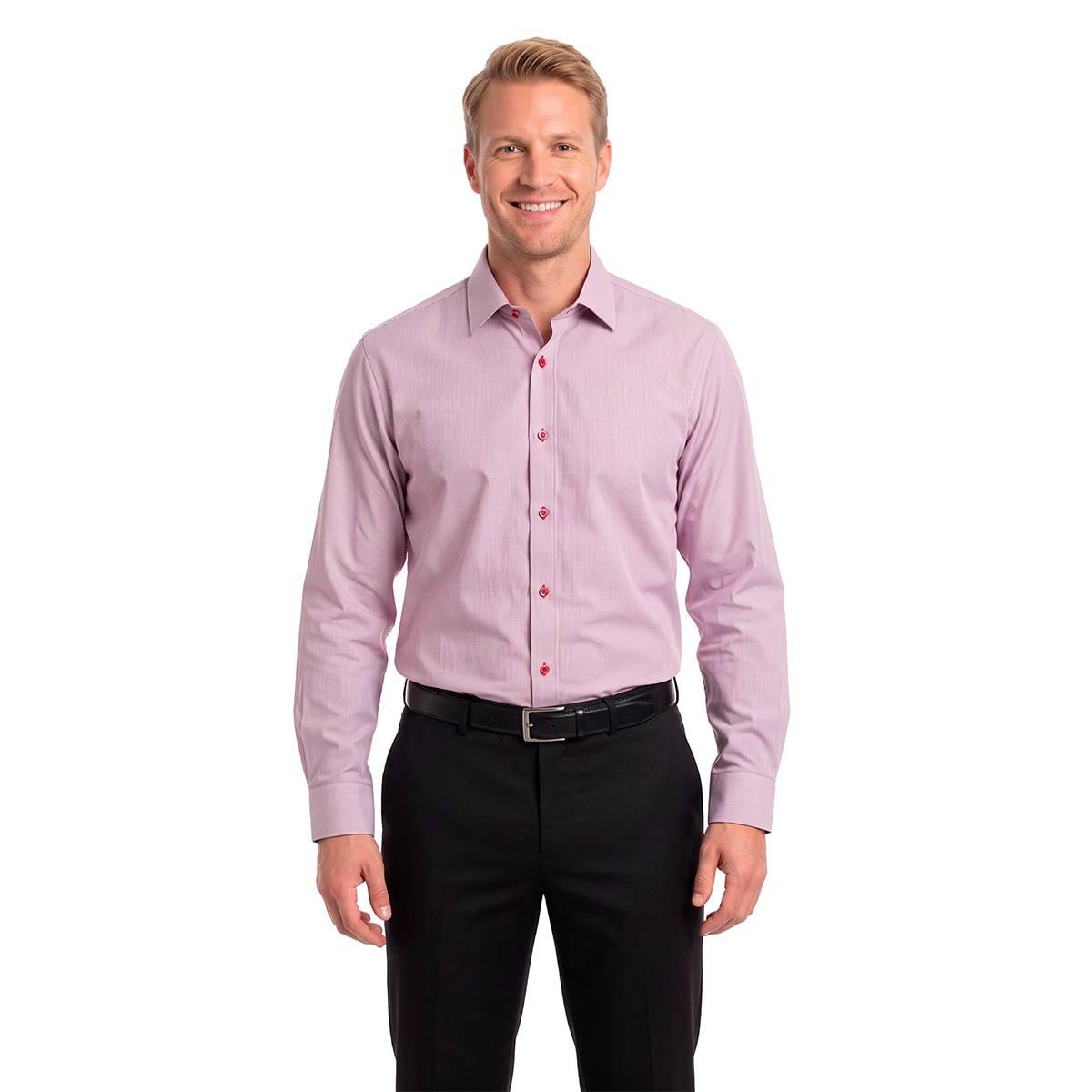 Mens Tom Baine Regular Fit Performance Dress Shirt - Red/White
