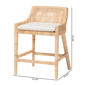 bali & pari Beata Natural Rattan Counter Stool - image 9