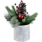 Northlight 12in. Frosted Pine & Berries Floral Arrangement - image 4