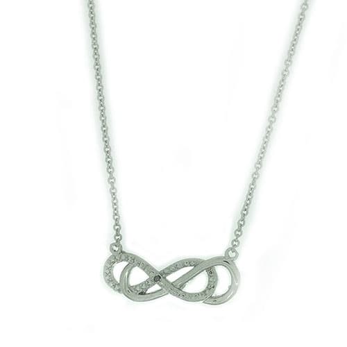 Accents by Gianni Argento Diamond Accent Infinity Necklace - image 