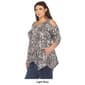 Plus Size White Mark Snake Print Cold Shoulder Tunic - image 5