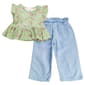 Toddler Girl Lemon Kiss Floral Top & Wide Leg Pants Set - image 1