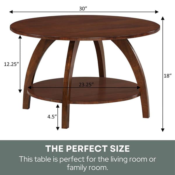 Convenience Concepts Aldrin Coffee Table with Shelf
