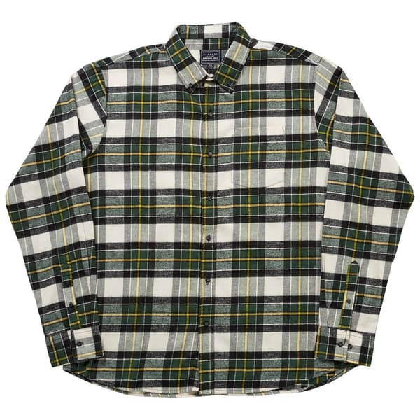 Mens Jackson Hole Flannel Shirt - White / Green / Yellow - image 
