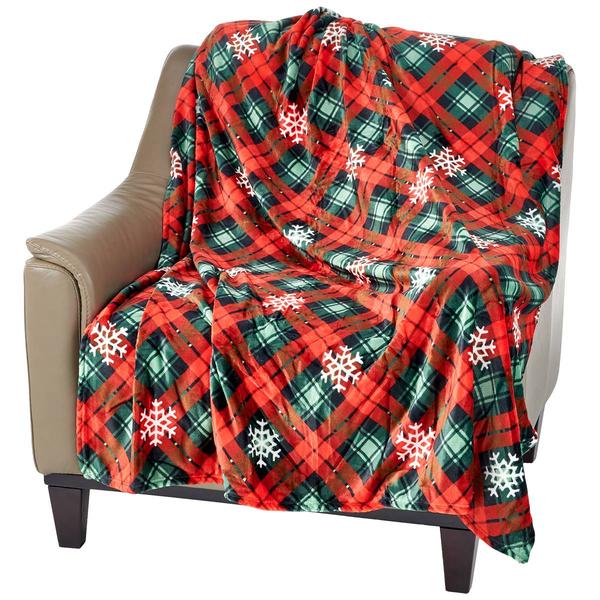 Ashley Cooper™ Snow Plaid Plush Throw