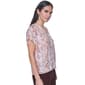 Womens Calvin Klein Short Sleeve V-Neck Reptile Blouse - image 3