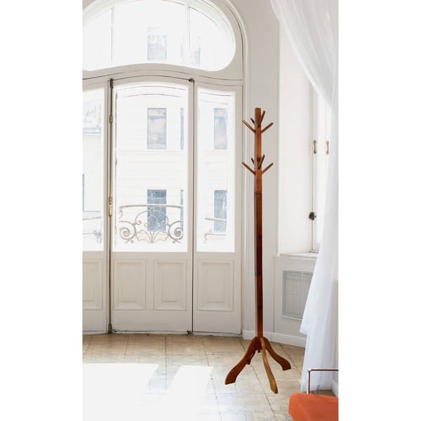 Casual Contemporary Living Solid Acacia Hall Tree Coat Rack