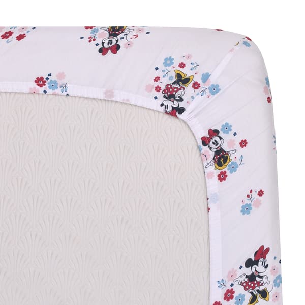 Disney Minnie Mouse Floral Fitted Crib Sheet