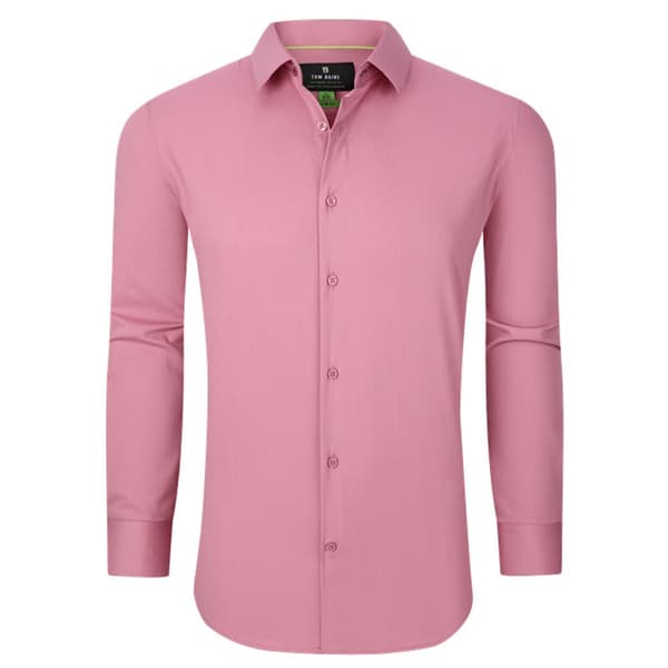 Mens Tom Baine Short Sleeve Slim Fit Bamboo Dress Shirt - Rose