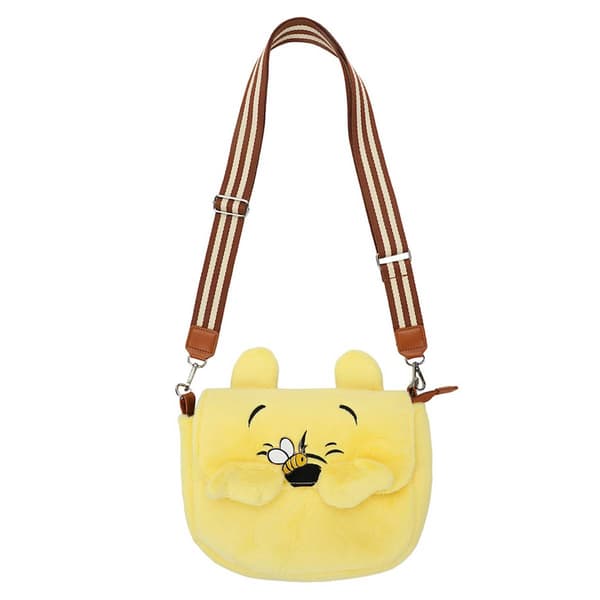 Womens Disney Winnie The Pooh Plush Crossbody Backpack