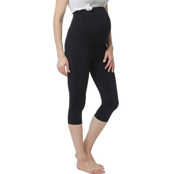 Womens Glow & Grow&#174; Back Support Maternity Solid Leggings - Black