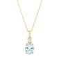 Diamond Classics&#40;tm&#41; 10kt. Yellow/Aqua Pendant Necklace - image 1