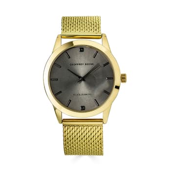 Geoffrey beene black hot sale diamond watch