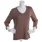 Womens Preswick & Moore&#174; 3/4 Sleeve V-Neck Solid Tee - image 11