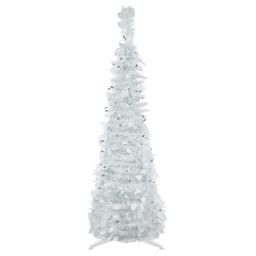 Northlight 4ft. Pre-Lit White Tinsel Pop-Up Christmas Tree