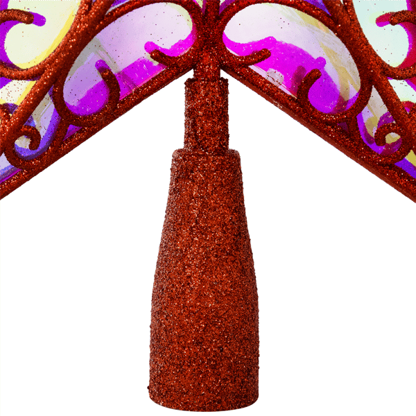 Northlight LED Red Star Glittered Christmas Tree Topper