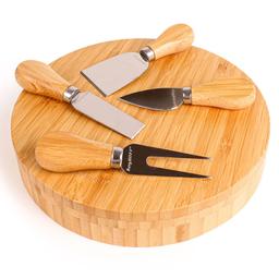 BergHOFF 5pc. Essentials Round Cheese Board & Cheese Tools