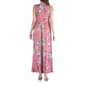 Womens 24/7 Comfort Apparel Pink Floral Sleeveless Maxi Dress - image 3