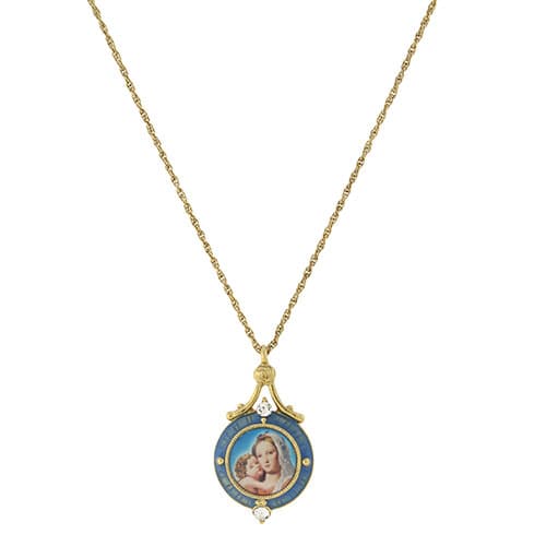 Symbols of Faith Mary & Child Pendant - image 