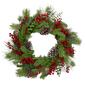 Northlight Seasonal 24in. Berries & Pinecones Christmas Wreath - image 1