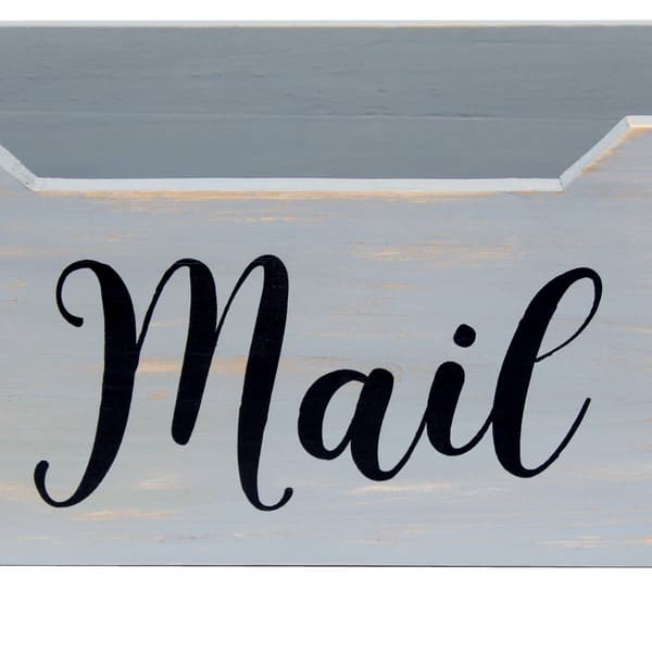 Elegant Designs Farmhouse Wooden Decorative "Mail" Organizer Box