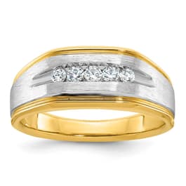 Mens Gentlemens Classics&#40;tm&#41; 14kt. Yellow Gold 1/4ct. Diamond Ring