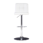 Linon Home Decor Brandt White Faux Leather Adjustable Barstool - image 2