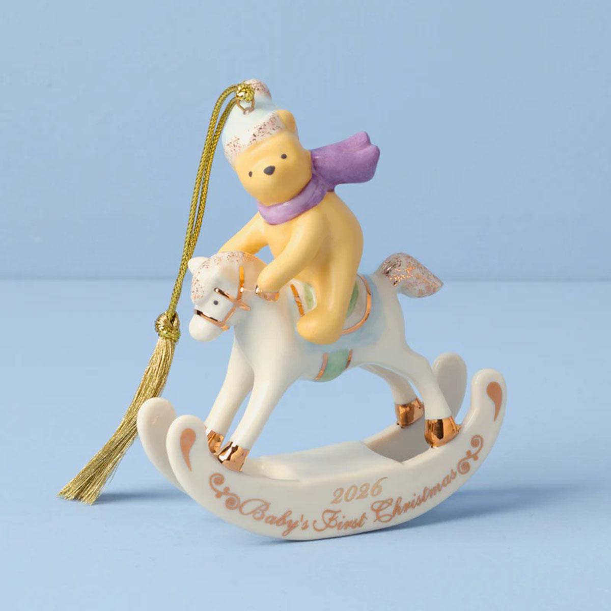 Lenox(R) 2026 Winnie The Pooh Baby''s 1st Christmas Ornament