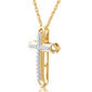 Nova Star® 1/10ctw. Lab Grown Diamond Gold Cross Pendant - image 2