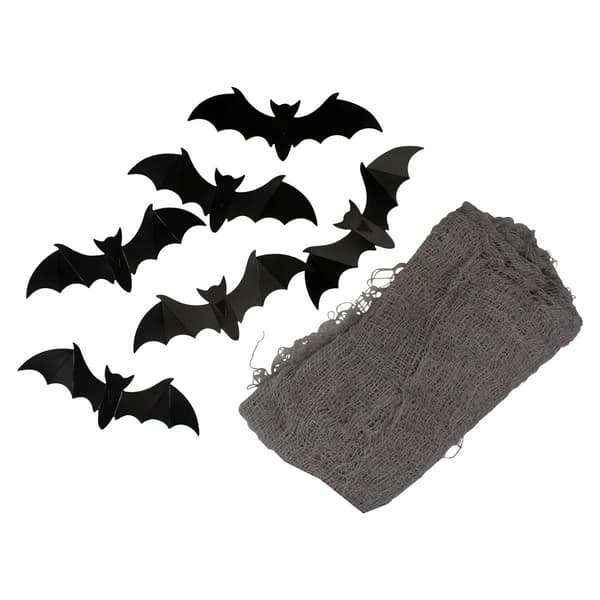 Northlight Seasonal 9.75in. Gauze And Bats Decoration Kit