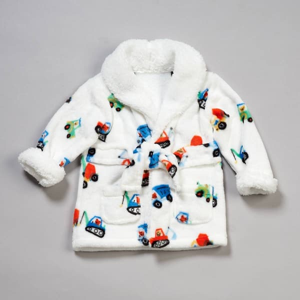 Baby Boy Little Celebrity(tm) Construction Vehicles Bathrobe - image 