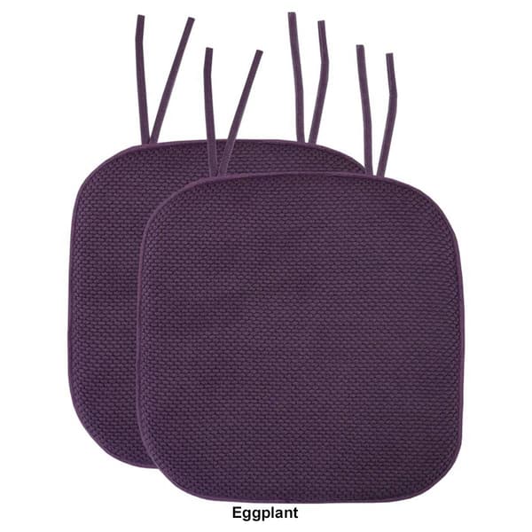 Sweet Home Collection Honeycomb Memory Foam Chair Pads w/ Ties