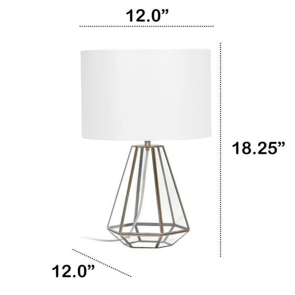 Lalia Home Barnlitt Transparent Triagonal Table Lamp