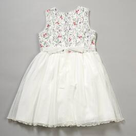 Girls &#40;7-16&#41; Bonnie Jean Sleeveless Embroidery Mesh Dress