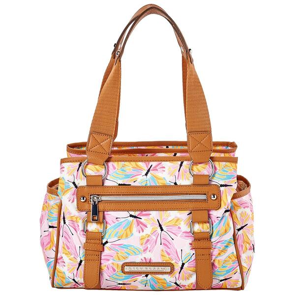 Lily Bloom Landon Satchel - Stain Glass Butterfly - image 