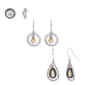 Ruby Rd. Two-Tone Set of 3 Studs & Orbital Drop Earrings - image 1