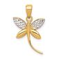 Gold Classics&#40;tm&#41; 14kt. Polished Dragonfly Pendant - image 1