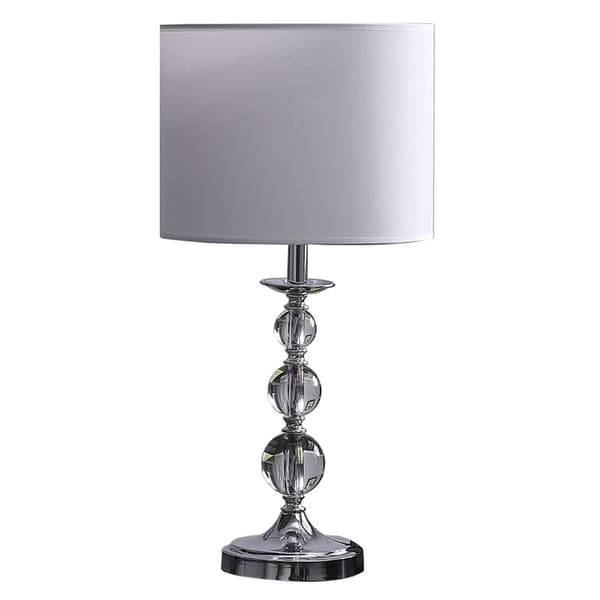HomeRoots 20in. Silver Bedside Table Lamp - image 
