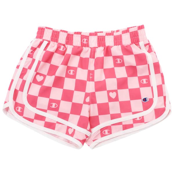 Girls (7-16) Champion® Checkered Heart Varsity Shorts